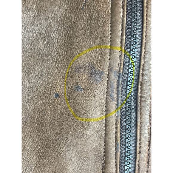 Vintage 80's Giovinezza Moda Rocco Brown Moto Leather Jacket Medium - Picture 2 of 16